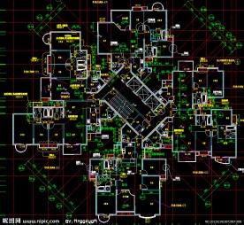 黄埔雅苑 标准层平面图