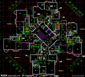 黄埔雅苑 标准层平面图