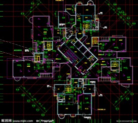 黄埔雅苑 住宅楼屋顶层平面
