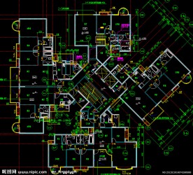 黄埔雅苑 标准层平面图
