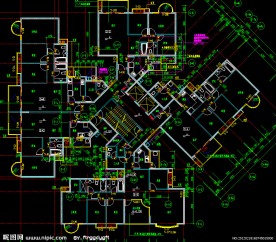 黄埔雅苑 标准层平面图