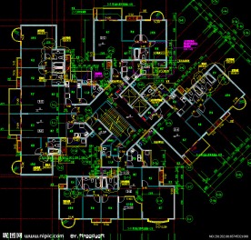 黄埔雅苑 标准层平面图