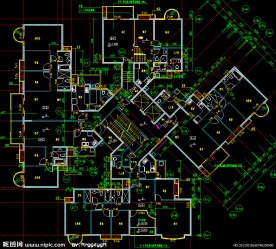 黄埔雅苑 标准层平面图
