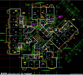 黄埔雅苑 标准层平面图