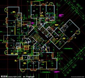 黄埔雅苑 标准层平面图