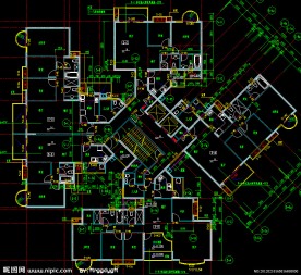 黄埔雅苑 标准层平面图