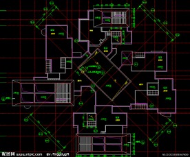 黄埔雅苑 住宅屋顶构架平面