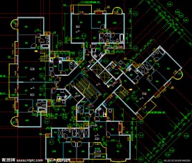 黄埔雅苑 标准层平面图