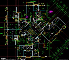 黄埔雅苑 标准层平面图