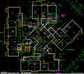 黄埔雅苑 标准层平面图