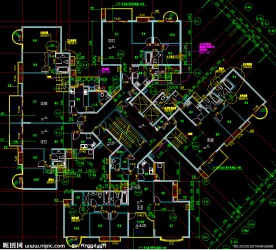 黄埔雅苑 标准层平面图