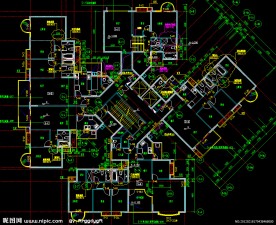 黄埔雅苑 标准层平面图