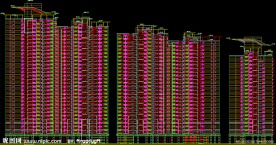 黄埔雅苑 组合平面北向展开图