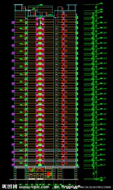 黄埔雅苑 住宅楼轴立面图