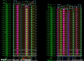 黄埔雅苑 住宅楼轴立面图