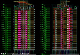 黄埔雅苑 住宅楼轴立面图