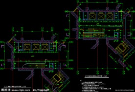 黄埔雅苑 首层 夹层 筒体放大平面