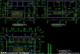 黄埔雅苑 标准层 屋顶层 机房层筒体放大平面