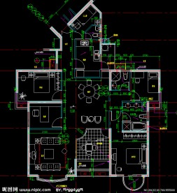黄埔雅苑 单元放大平面图