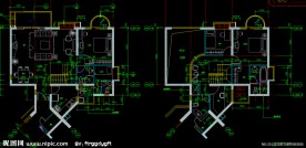 黄埔雅苑 单元放大平面图