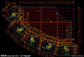 黄埔雅苑 地下一层结构平面图