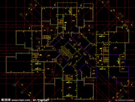 黄埔雅苑 住宅机房层结构平面