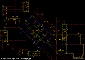 黄埔雅苑 住宅屋顶构架层结构平面