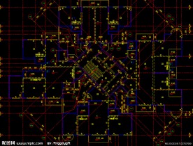 黄埔雅苑 标准层结构平面