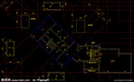 黄埔雅苑 住宅屋顶构架层结构平面