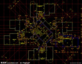 黄埔雅苑 住宅机房层结构平面