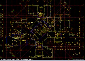 黄埔雅苑 住宅楼机房层结构平面