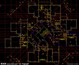 黄埔雅苑 住宅机房层结构平面
