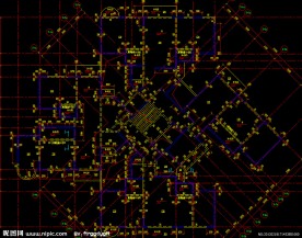 黄埔雅苑 住宅楼三至二十一层结构平面