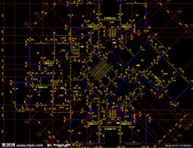 黄埔雅苑 二十三层结构平面