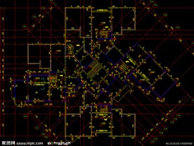 黄埔雅苑 住宅机房层结构平面