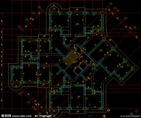 黄埔雅苑 住宅楼二层结构平面