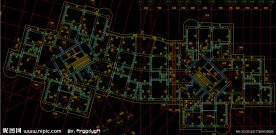 黄埔雅苑 住宅楼二层结构平面