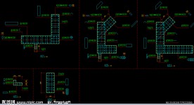 黄埔雅苑 标高 墙及暗柱配筋图