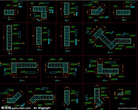 黄埔雅苑 墙及暗柱配筋图