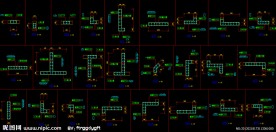 黄埔雅苑 墙及暗柱配筋图