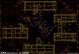 黄埔雅苑 机房层及构架结构平面