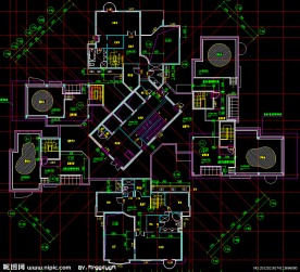 黄埔雅苑 住宅楼屋顶层平面