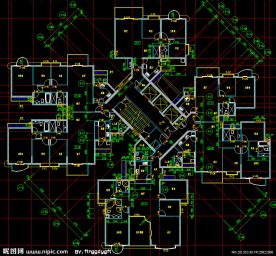 黄埔雅苑 住宅楼标准层平面