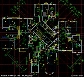 黄埔雅苑 住宅楼二十八层平面