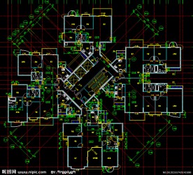 黄埔雅苑 住宅楼标准层平面