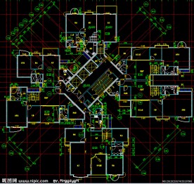 黄埔雅苑 住宅楼标准层平面