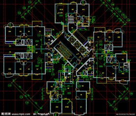 黄埔雅苑 住宅楼标准层平面