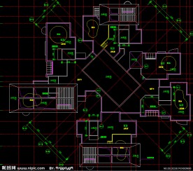 黄埔雅苑 住宅楼屋顶构架平面