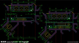 黄埔雅苑 首层夹层筒体平面放大图