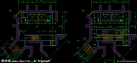 黄埔雅苑 住宅楼首层 夹层筒体放大平面
